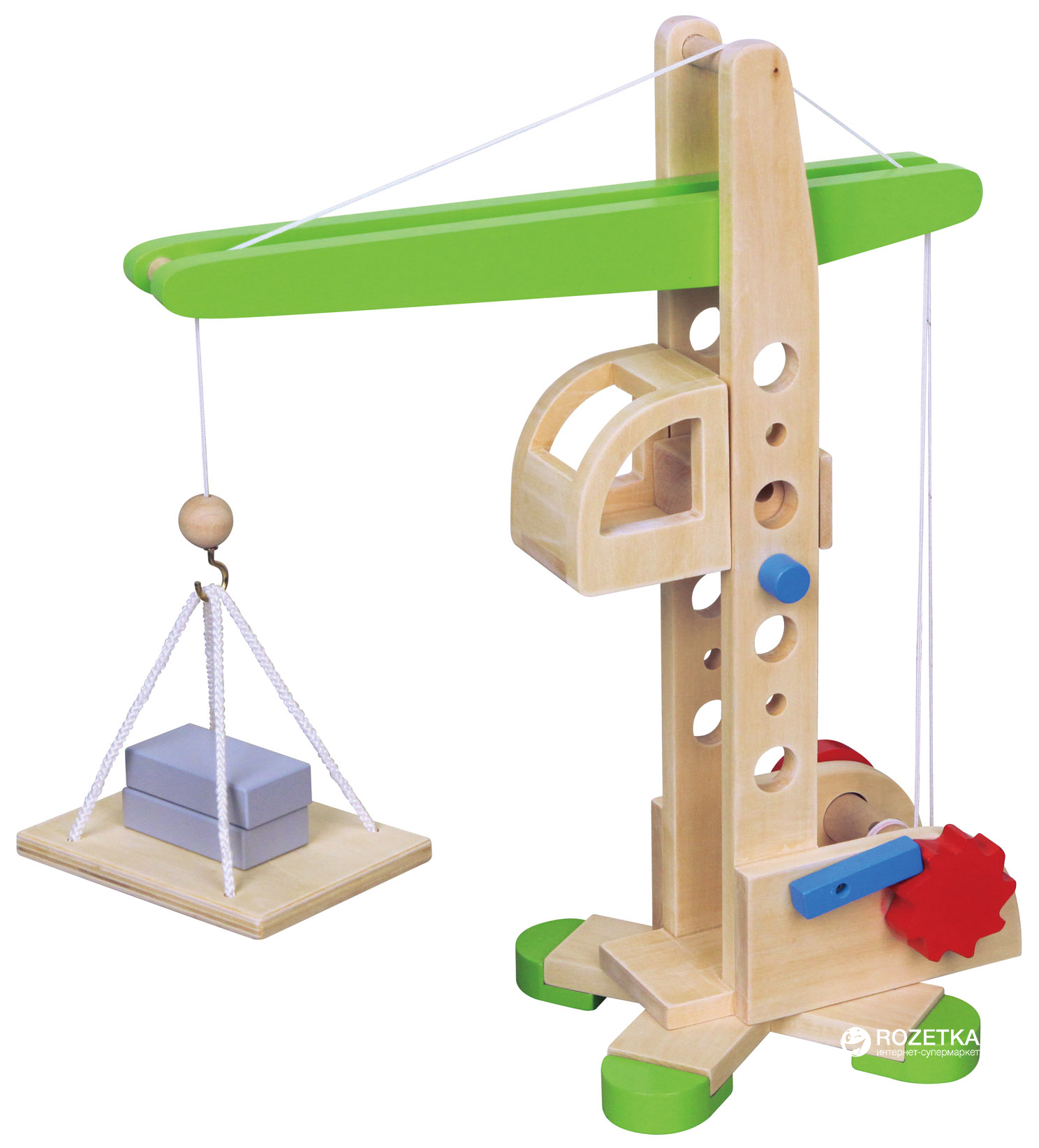 

Деревянная игрушка Viga Toys Подъемный кран (59698)