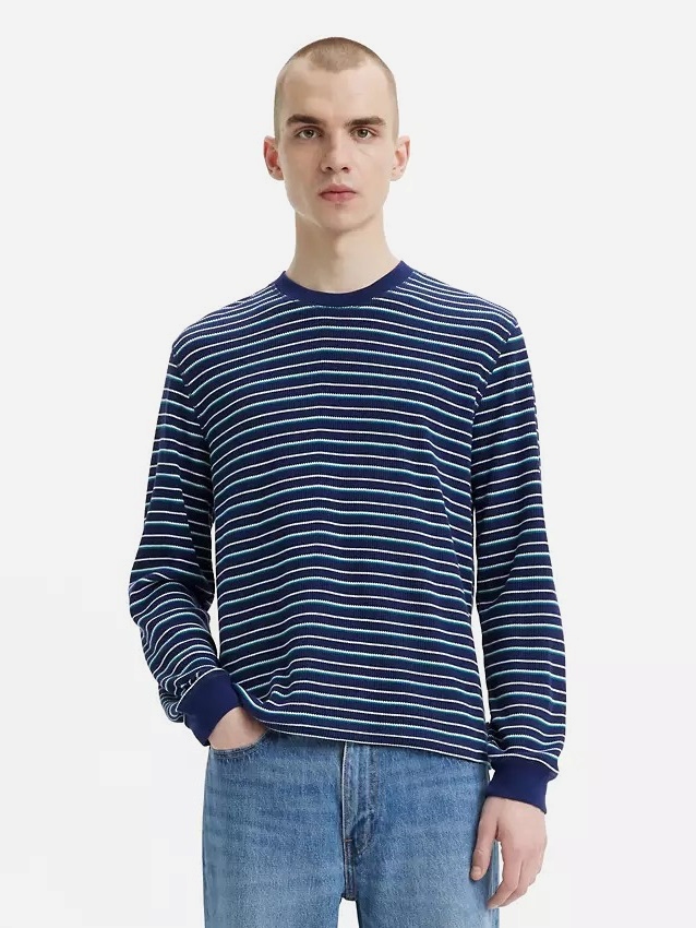 Акція на Лонгслів чоловічий Levi's 143539850 2XL Синій від Rozetka