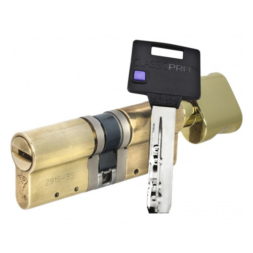 

Цилиндр Mul-T-Lock Classic PRO ключ/поворотник латунь 71 мм