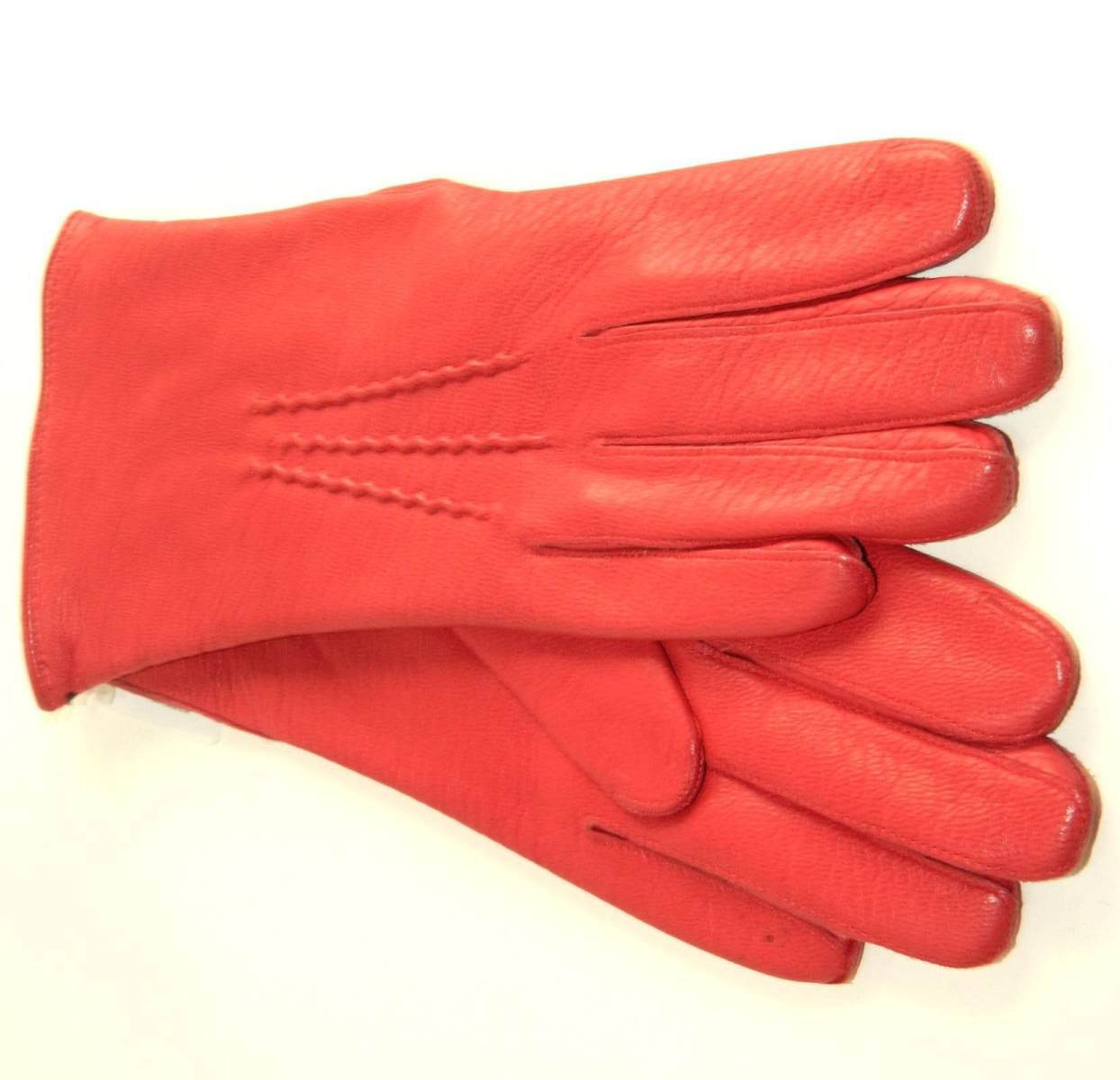 

Перчатки женские кожаные Alpa Gloves на подкладке красные 0591 размер 7.5