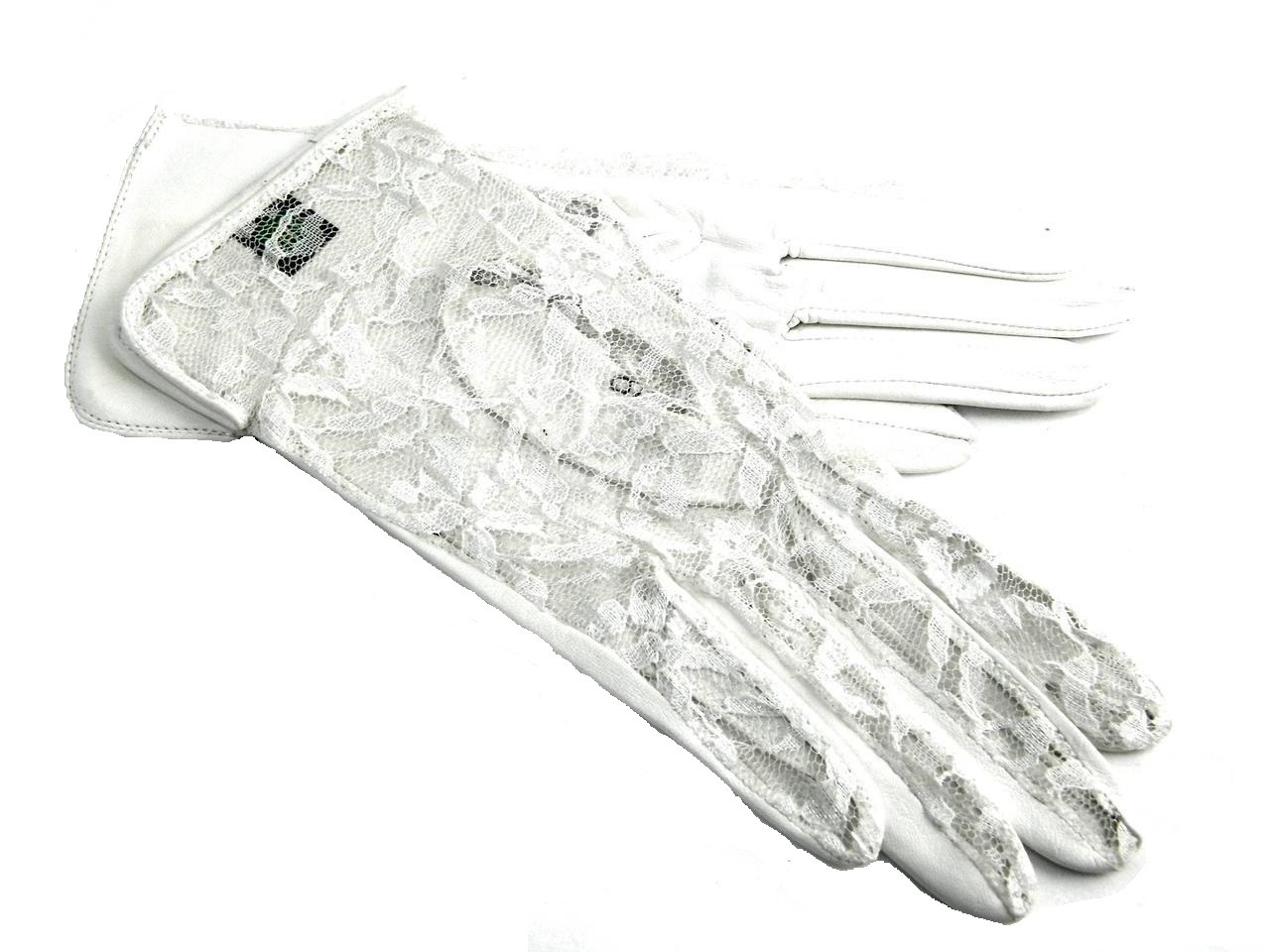 

Перчатки свадебные женские Alpa Gloves 329 кожа и кружево размер 6,5