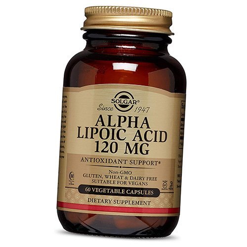 

Альфа Липоевая кислота, Alpha Lipoic Acid 120, Solgar 60вегкапс (70313003)