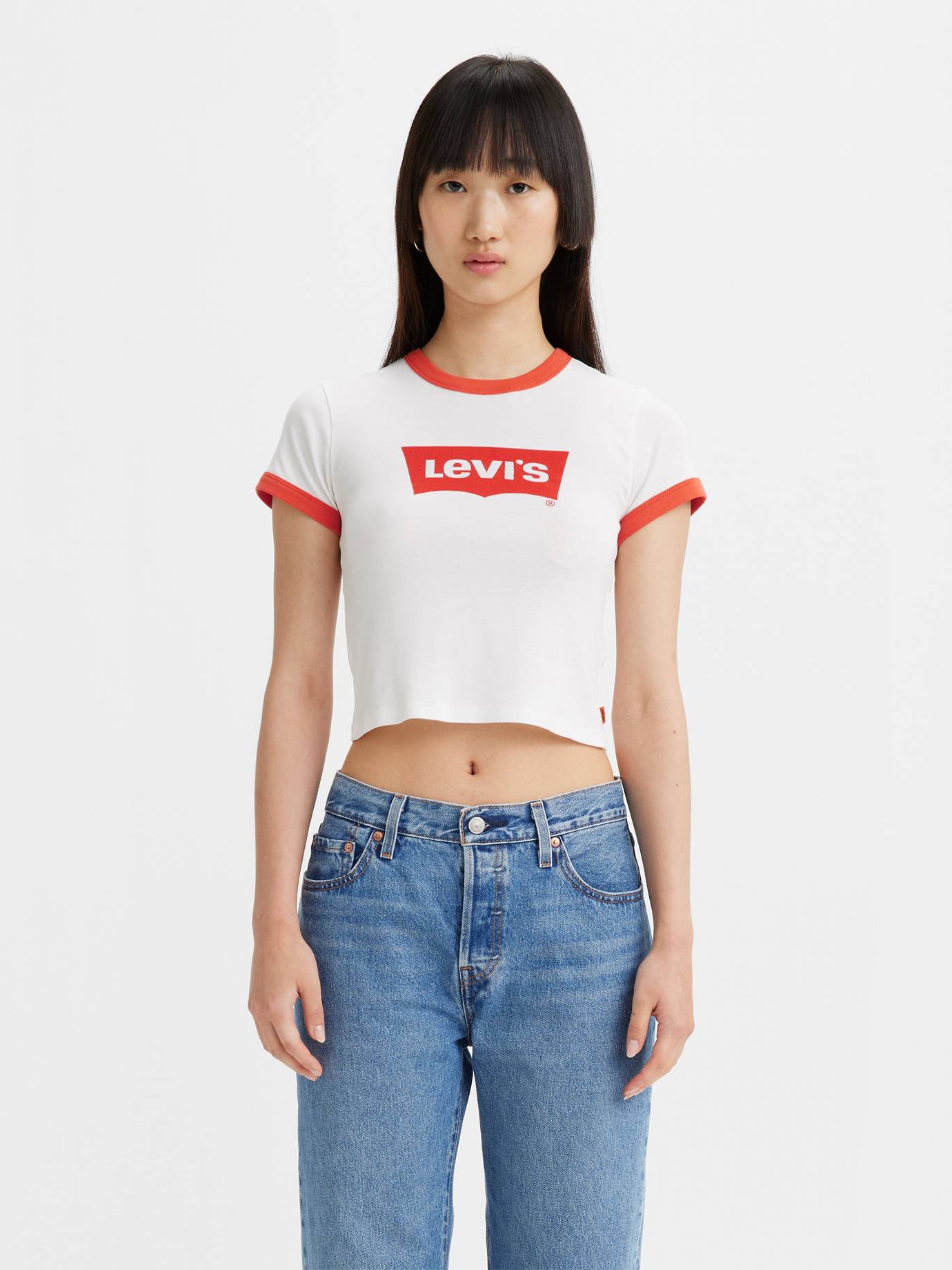 Акція на Футболка бавовняна жіноча Levi's 50107972 S Біла від Rozetka