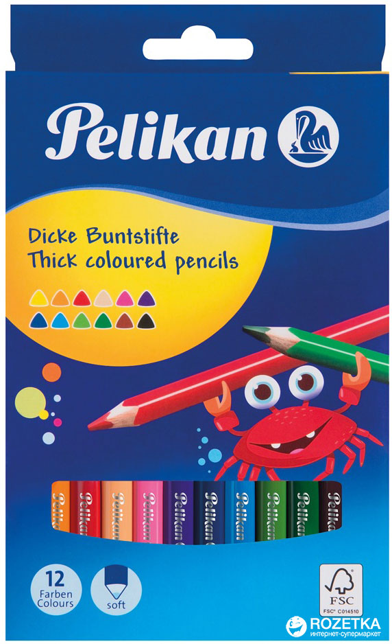 Карандаши цветные Pelikan 12 цветов (724039) – фото, отзывы ...