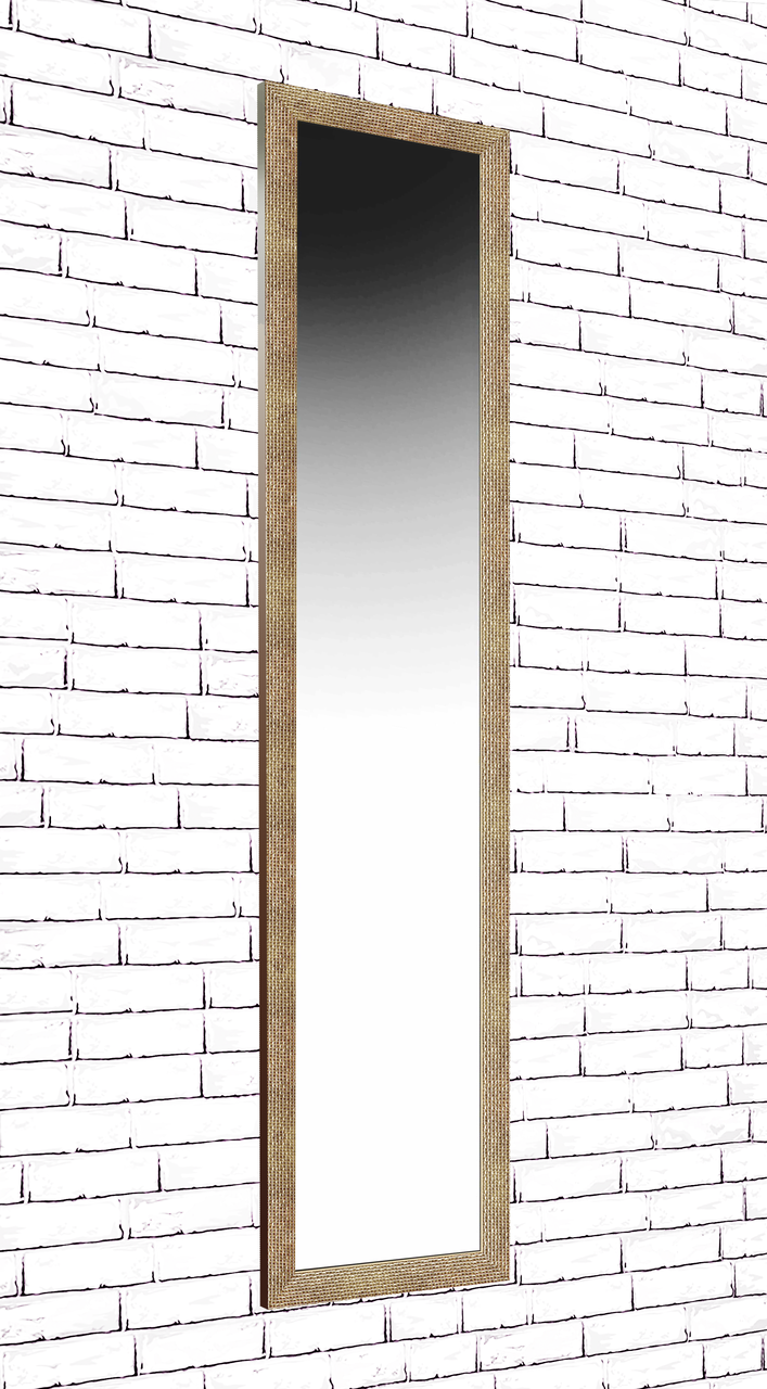 

Зеркало настенное в раме Factura Small cube Gold 45х167 см золото