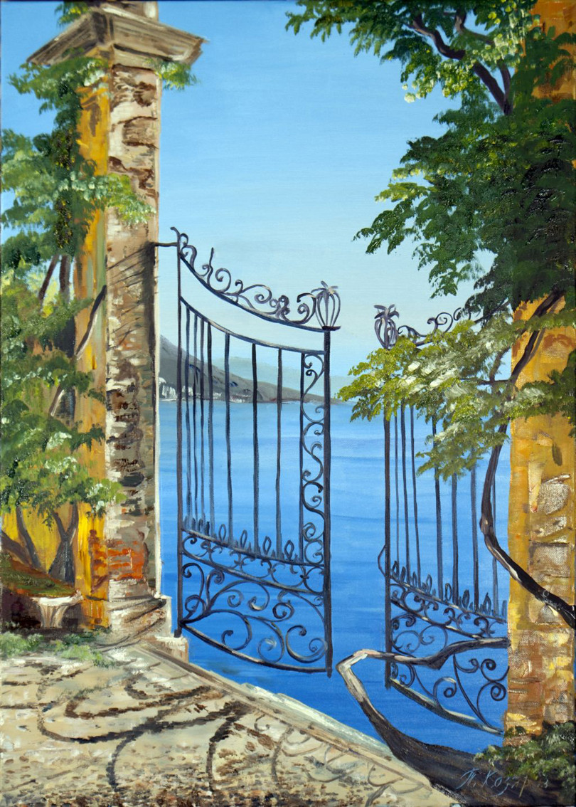 

Картина маслом Factura холст масло “Ворота в море” 70х50 см
