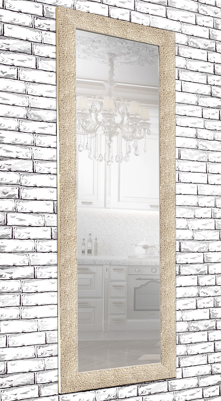 

Зеркало настенное в раме Factura Textured beige 60х174 бежевое