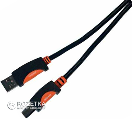 

USB-USB кабель Bespeco SLAB180 1.8 м Black/Orange (23-10-7-3)