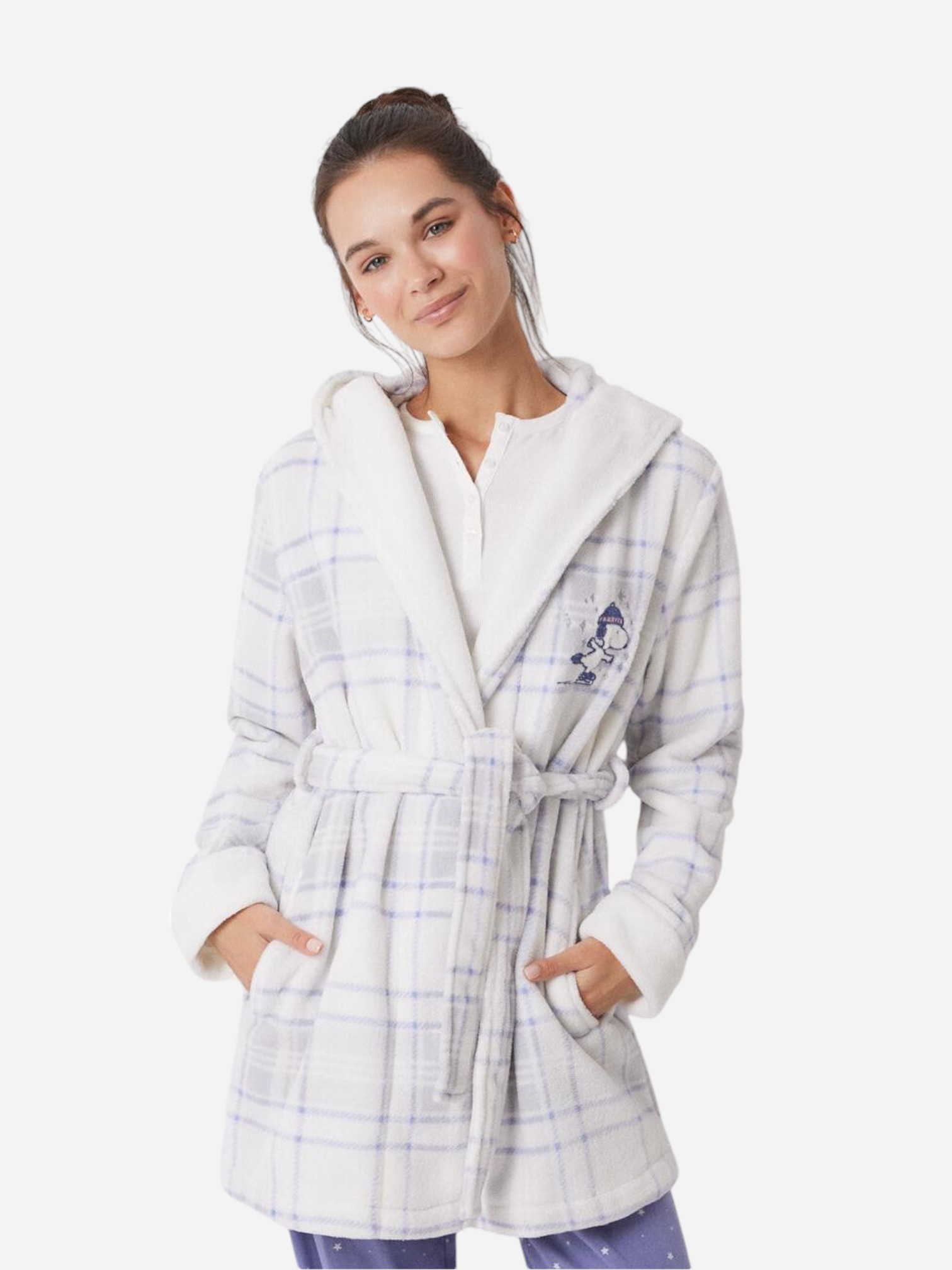 Акція на Халат жіночий з капюшоном Women'Secret MW PE Wish Robe 4418927 S Сірий від Rozetka