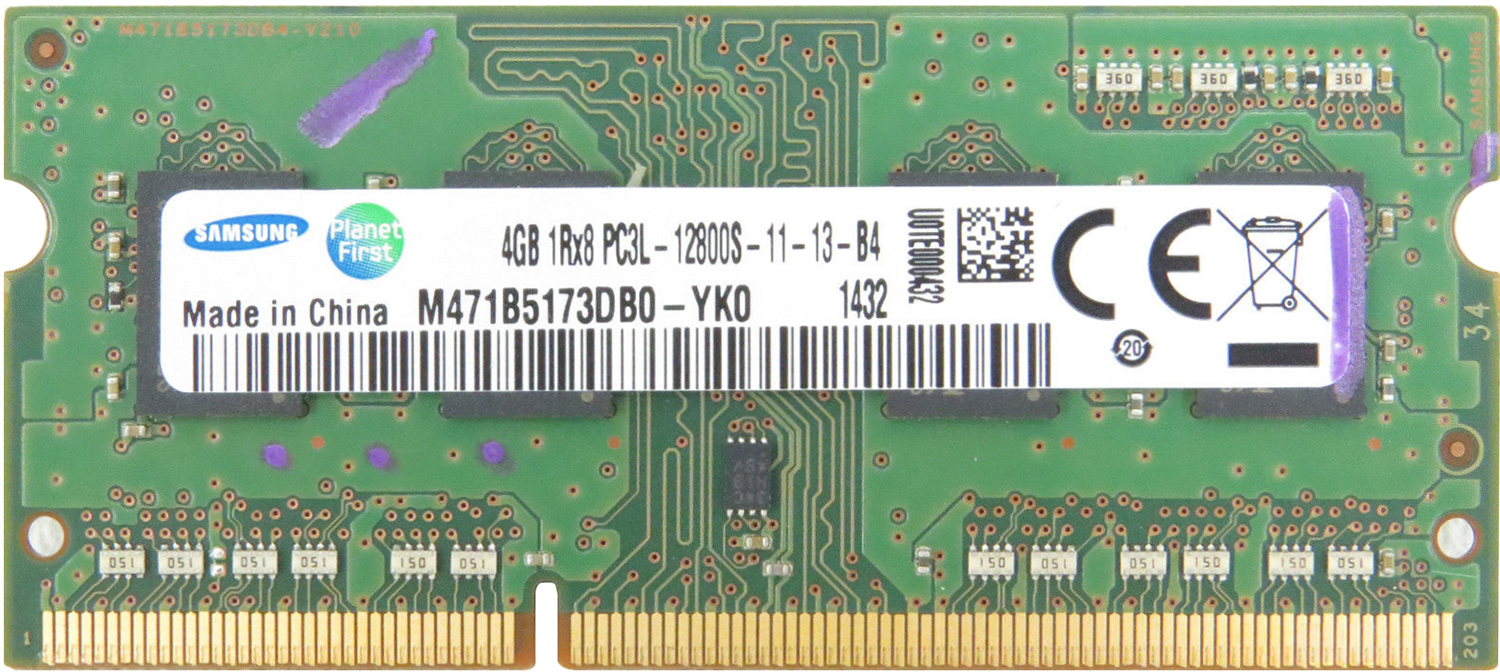 Оперативная память Samsung SODIMM DDR3-1600 4096MB PC-12800 ...