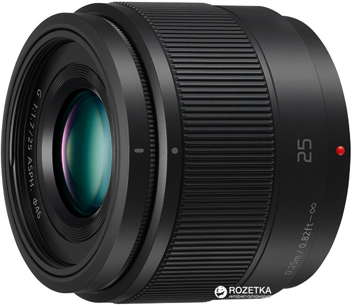 

Micro 4/3 Lens 25mm F1.7 Simple Box (H-H025ME-K)