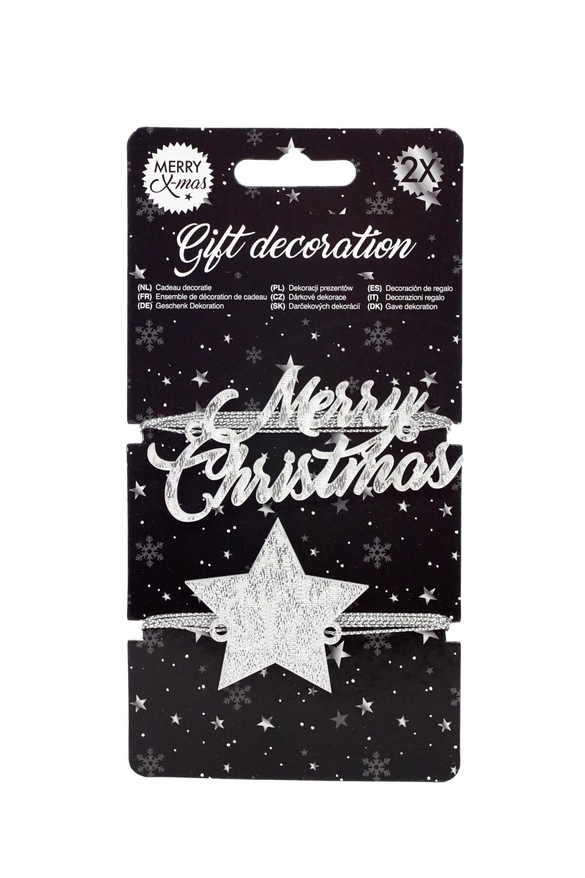 

Набор декораций надпись Merry Christmas Edeka серебристый K23-110103