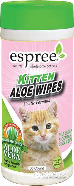 

Салфетки Espree Kitten Wipes для котов 50 шт (е01420)