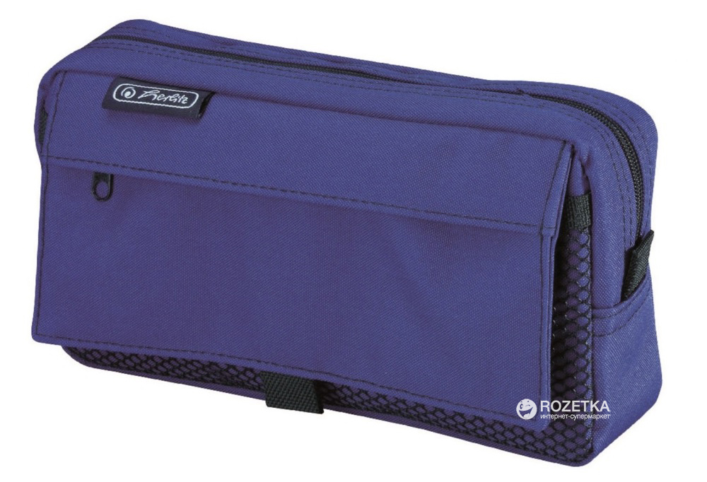 

Пенал Herlitz Pocket Blue с 2 наружными карманами 1 отделение Синий (11415981)