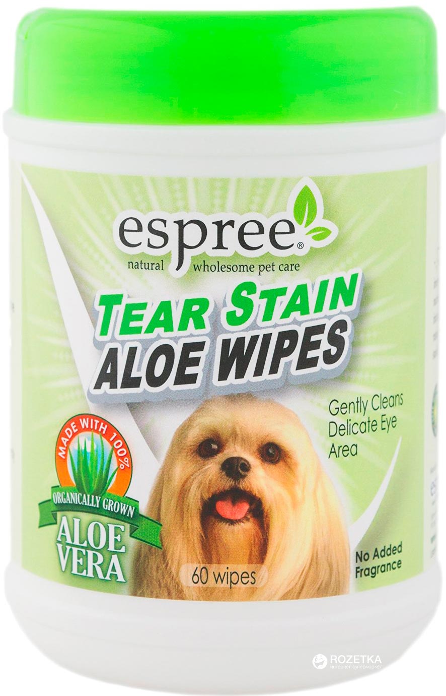 

Салфетки Espree Aloe Tear Stain Wipes для собак 60 шт (e01278)