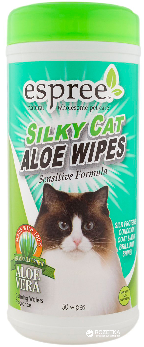 

Салфетки Espree Silky Cat Grooming Wipes для котов 50 шт