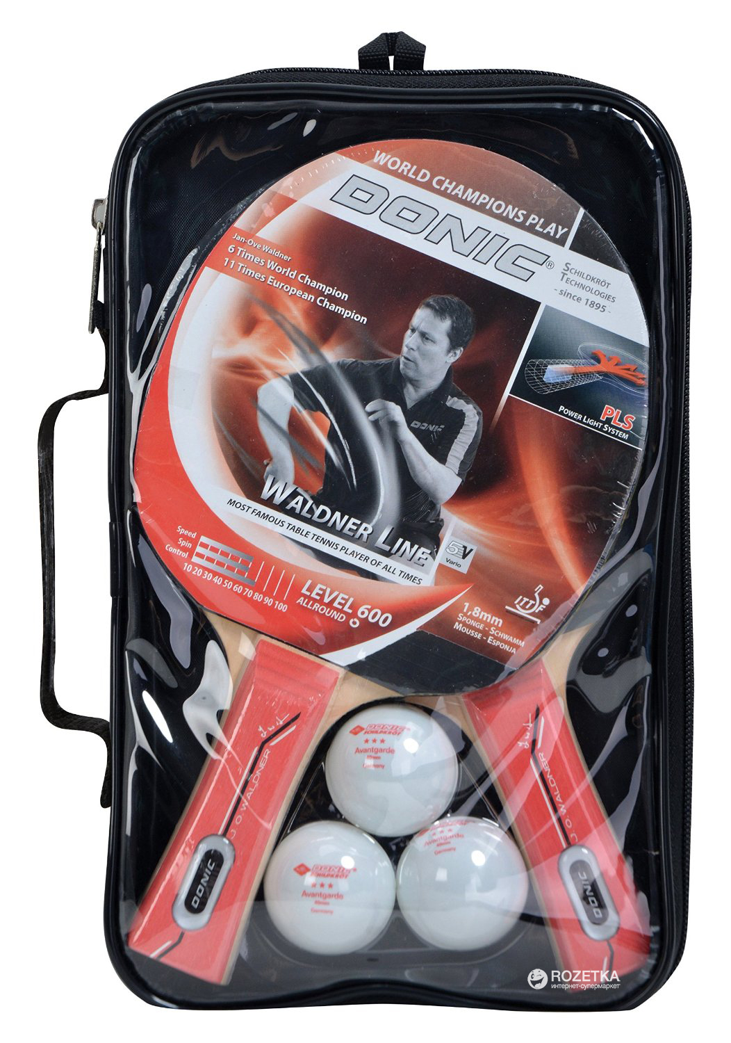Набор для настольного тенниса Donic Waldner 600 (2 р + 3 м) (788494 ...