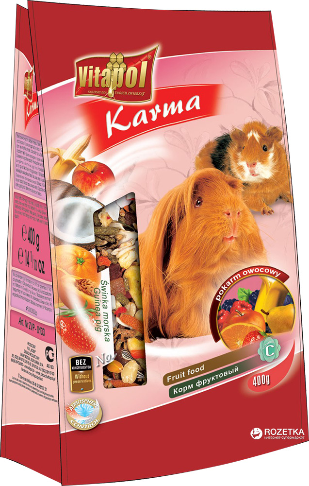 Повседневный корм для морских свинок Vitapol Karma с фруктами 400 г ...
