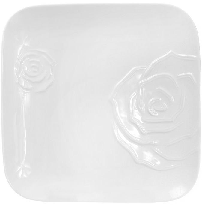 

Набор 2 фарфоровые подставные тарелки White Rose 30x30см (белый фарфор) Bona BD-558-520