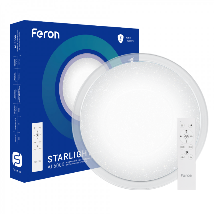 

Светодиодный светильник Feron AL5000 STARLIGHT c RGB 36W