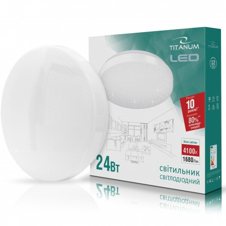 

LED светильник настенно-потолочный TITANUM 24W 4100K 220V Звездное небо (TLCL-24S)