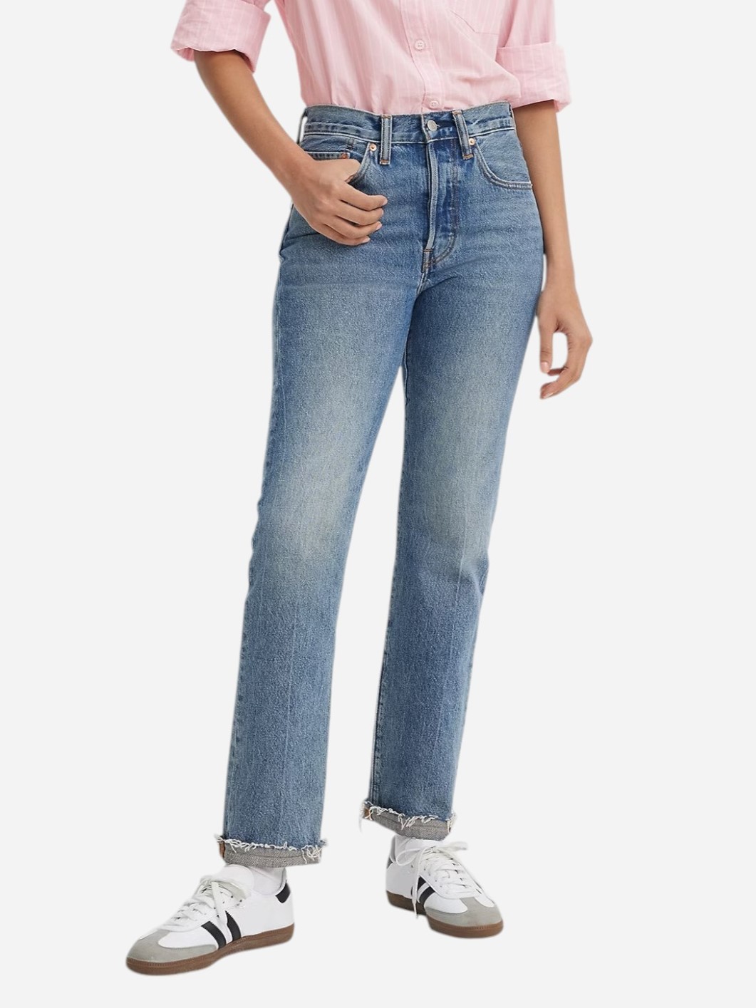 Акція на Джинси Slim Fit жіночі Levi's 501 Original 680140671 W28L28 Сині від Rozetka