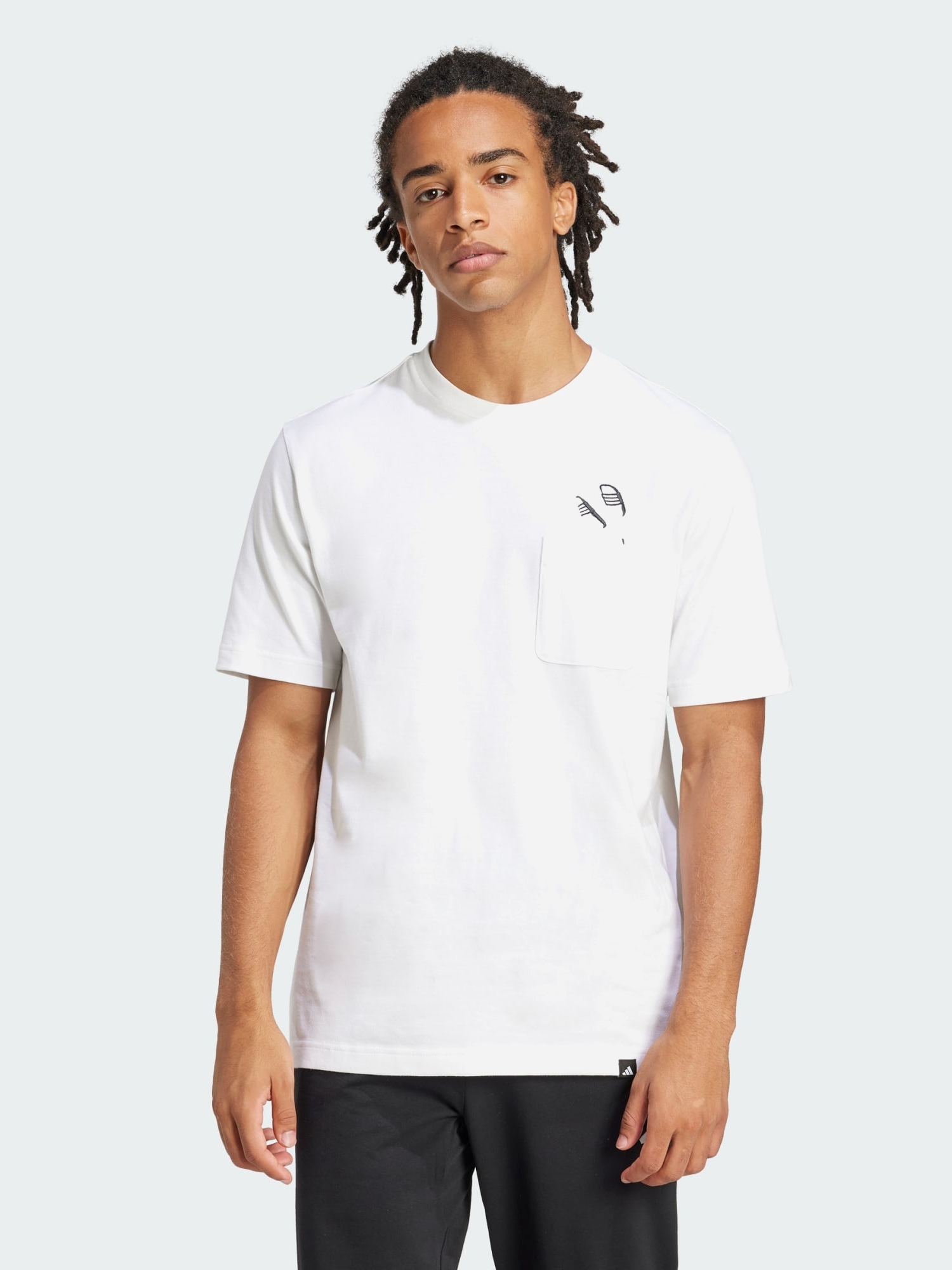 Акція на Футболка бавовняна довга чоловіча Adidas Not Sports Specific M L Slide Pkt T JC5282 XL White від Rozetka