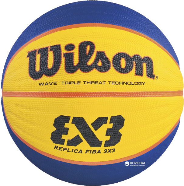 

Мяч баскетбольный Wilson FIBA 3X3 Replica Basketball Size 6 SS16 Yellow-Blue (WTB1033XB)