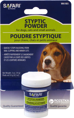

Порошок Safari Styptic Powder антисептический кровеостанавливающий 14 г