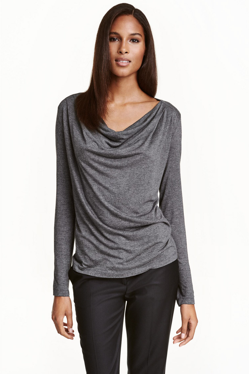 

Лонгслив H&M Ж1045324 цвет серый, Лонгслив H&M Ж1045324 цвет серый L