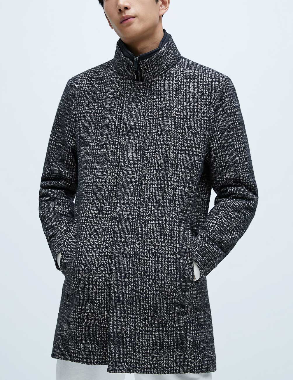 

Пальто Zara М0104146 (0706/432/707) цвет серый XL