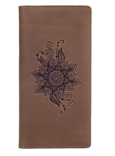 

Кожаное портмоне Hi Art Mehendi Classic WP-05-S19-1020-T006 Оливковый