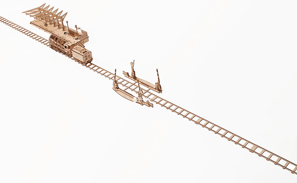 

Механический 3D пазл Ukrainian Gears Рельсы 200шт (70014) (4820184120266)