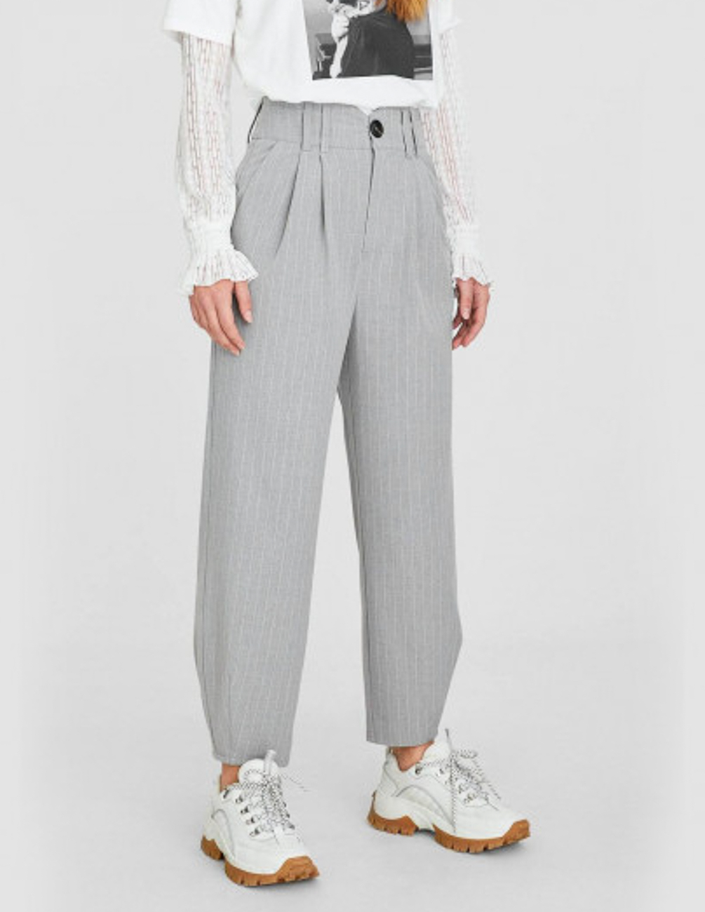 

Брюки Stradivarius Ж1052225 (4549/647/210) цвет серый L