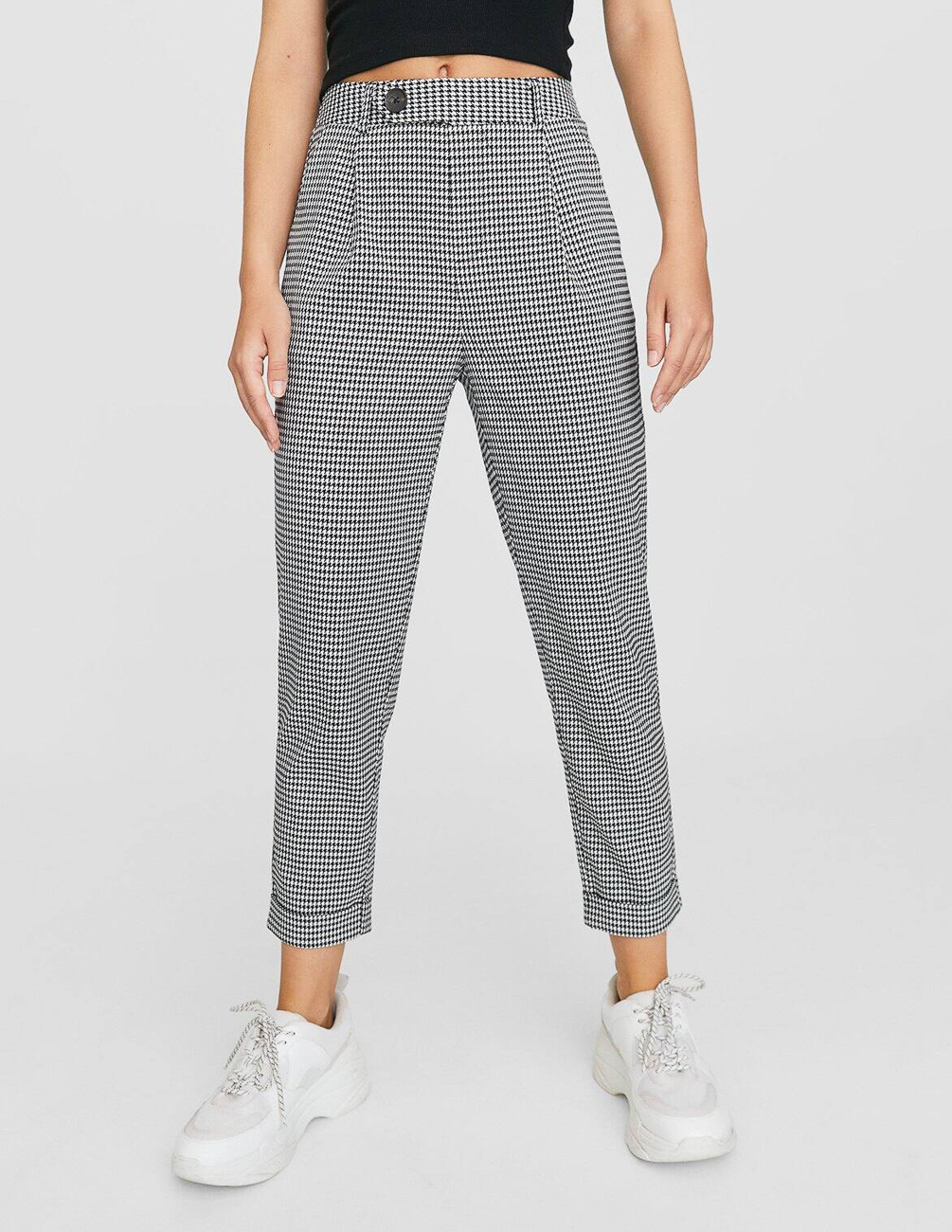 

Брюки Stradivarius Ж1052242 (4559/398/004) цвет черный-белый M