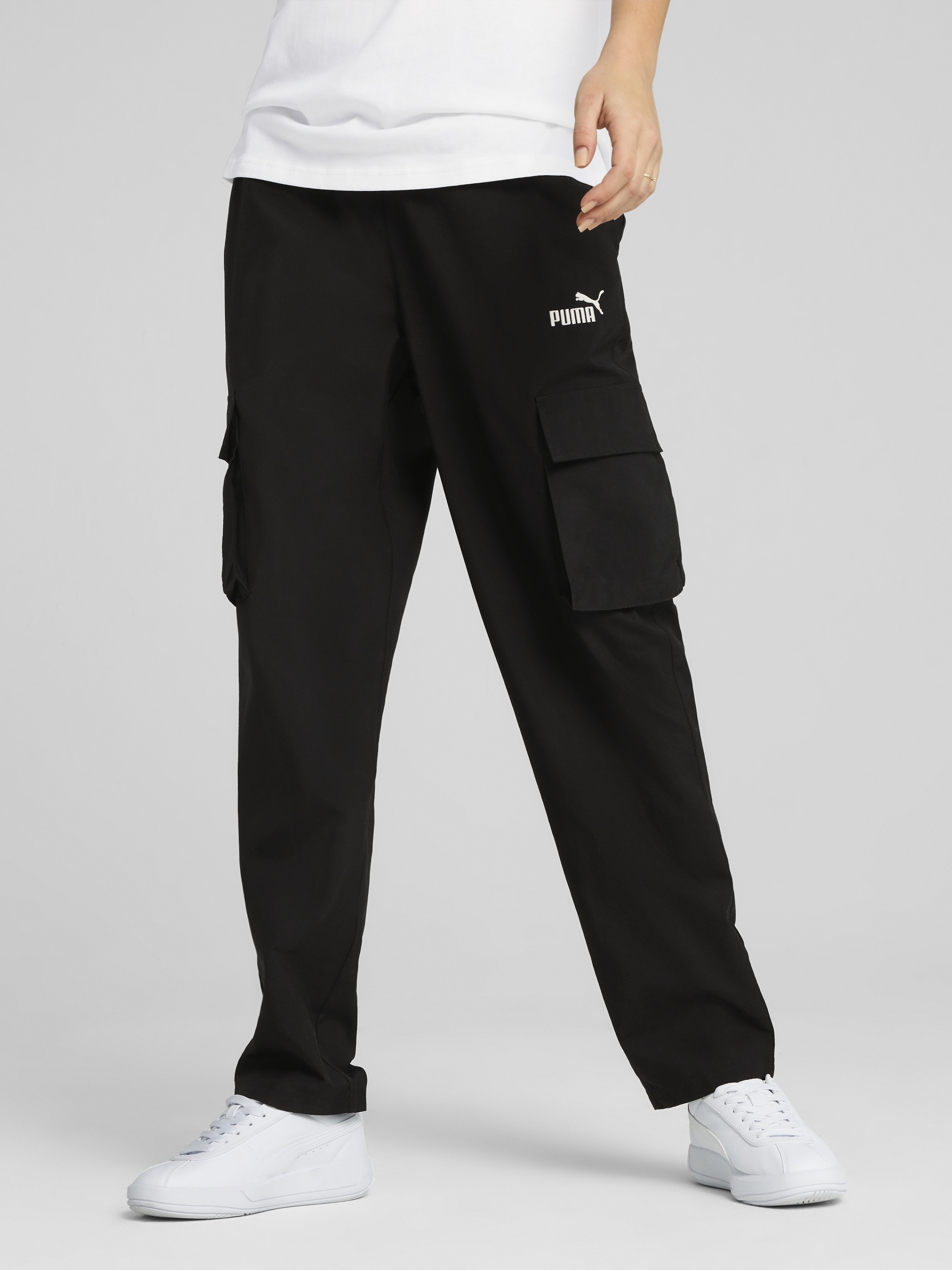 Акція на Спортивні штани жіночі Puma Ess Small No. 1 Logo Woven Cargo Pants Op 68497801 L Black від Rozetka