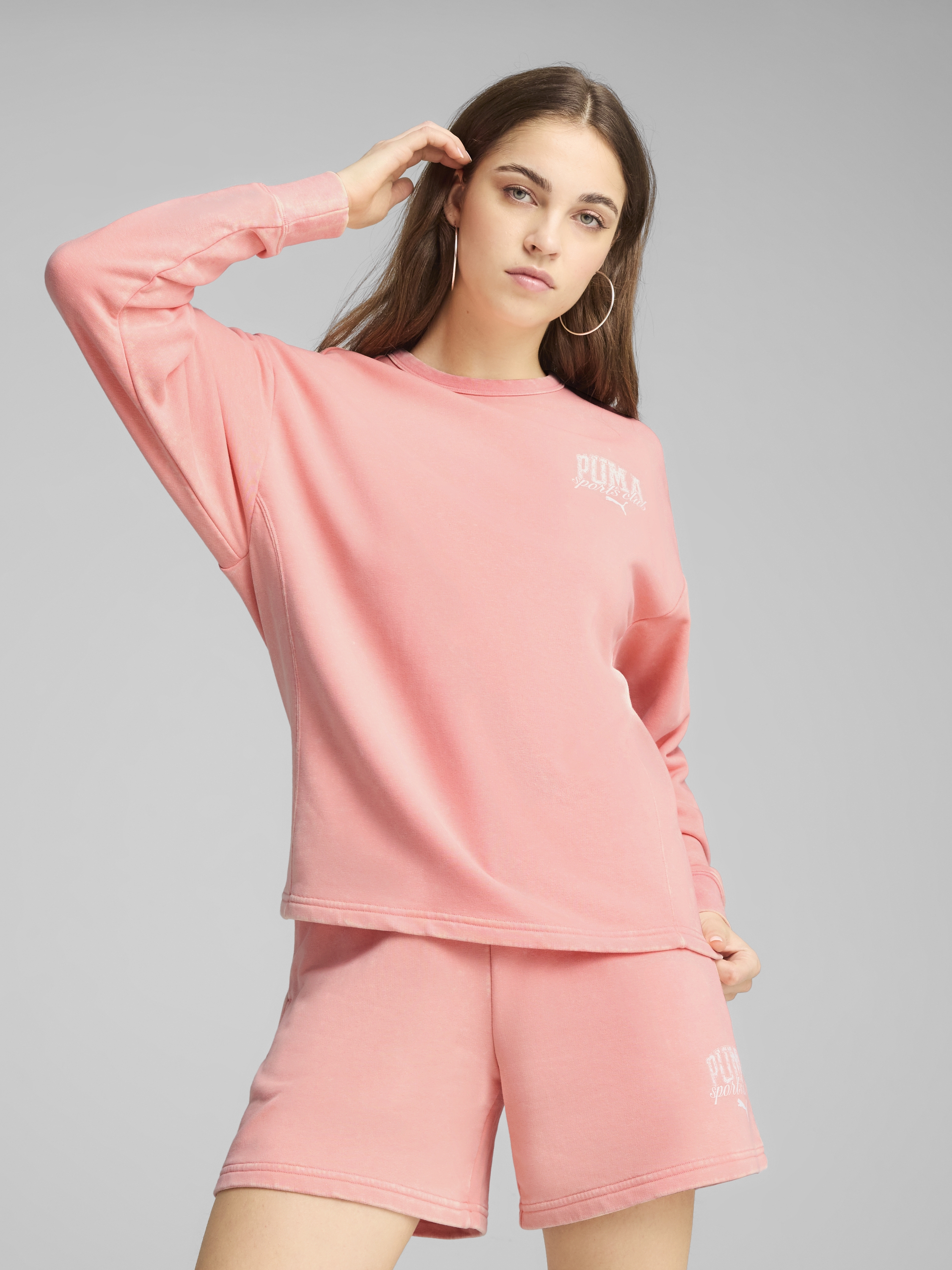 Акція на Світшот жіночий Puma Class Comfort Washed CreTr 68503218 XL Pink Fruit від Rozetka