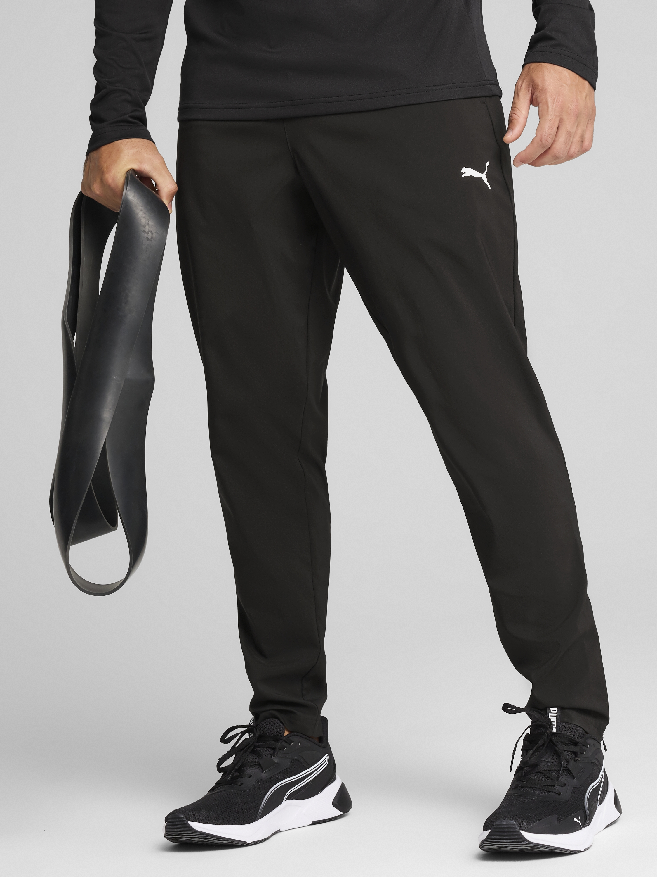 Акція на Спортивні штани чоловічі Puma Tad Essentials Woven Tapered Pant 52591601 S Black від Rozetka