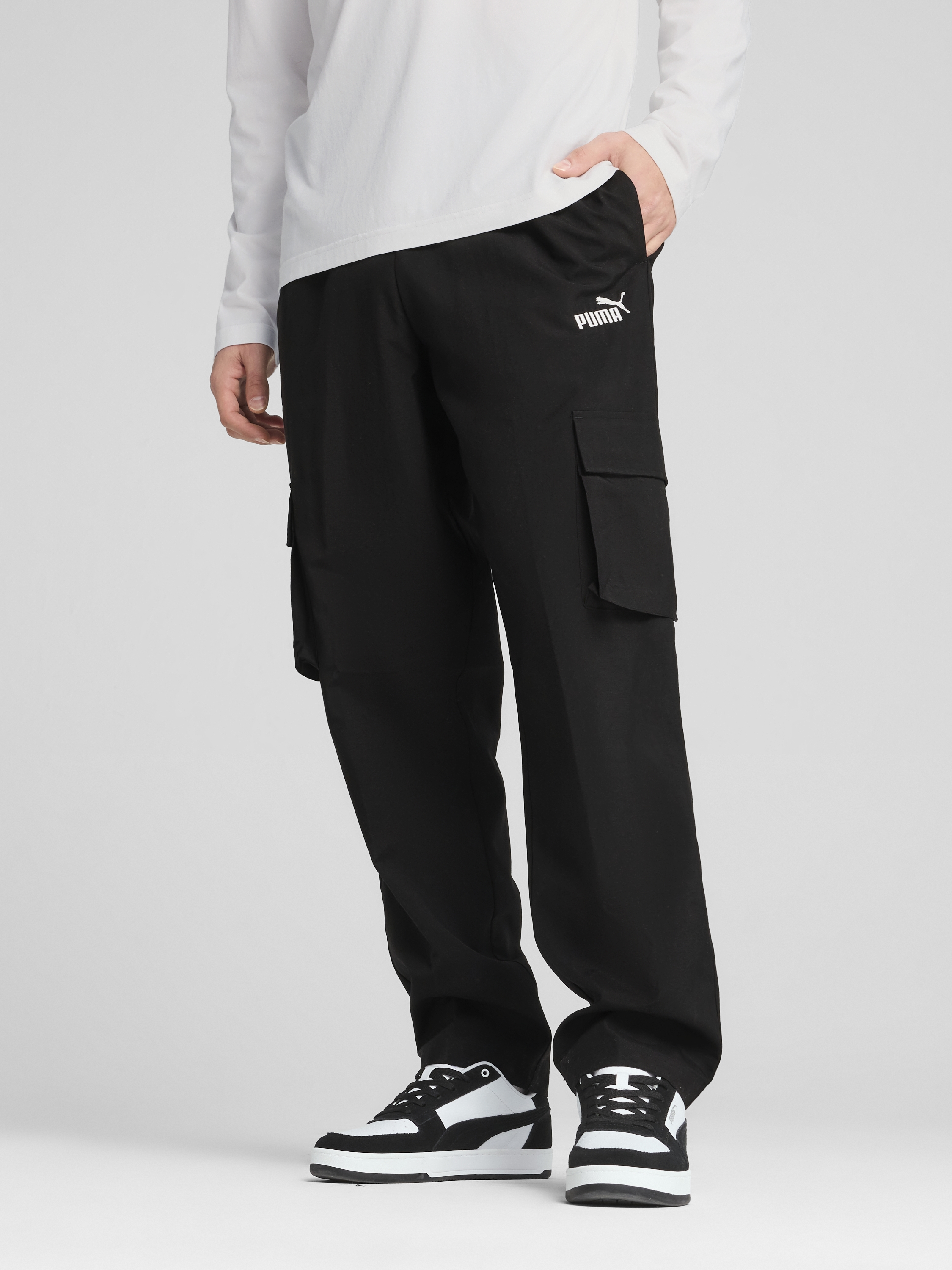 Акція на Спортивні штани чоловічі Puma Ess No. 1 Logo Woven Cargo Pants Op 68266301 S Black від Rozetka