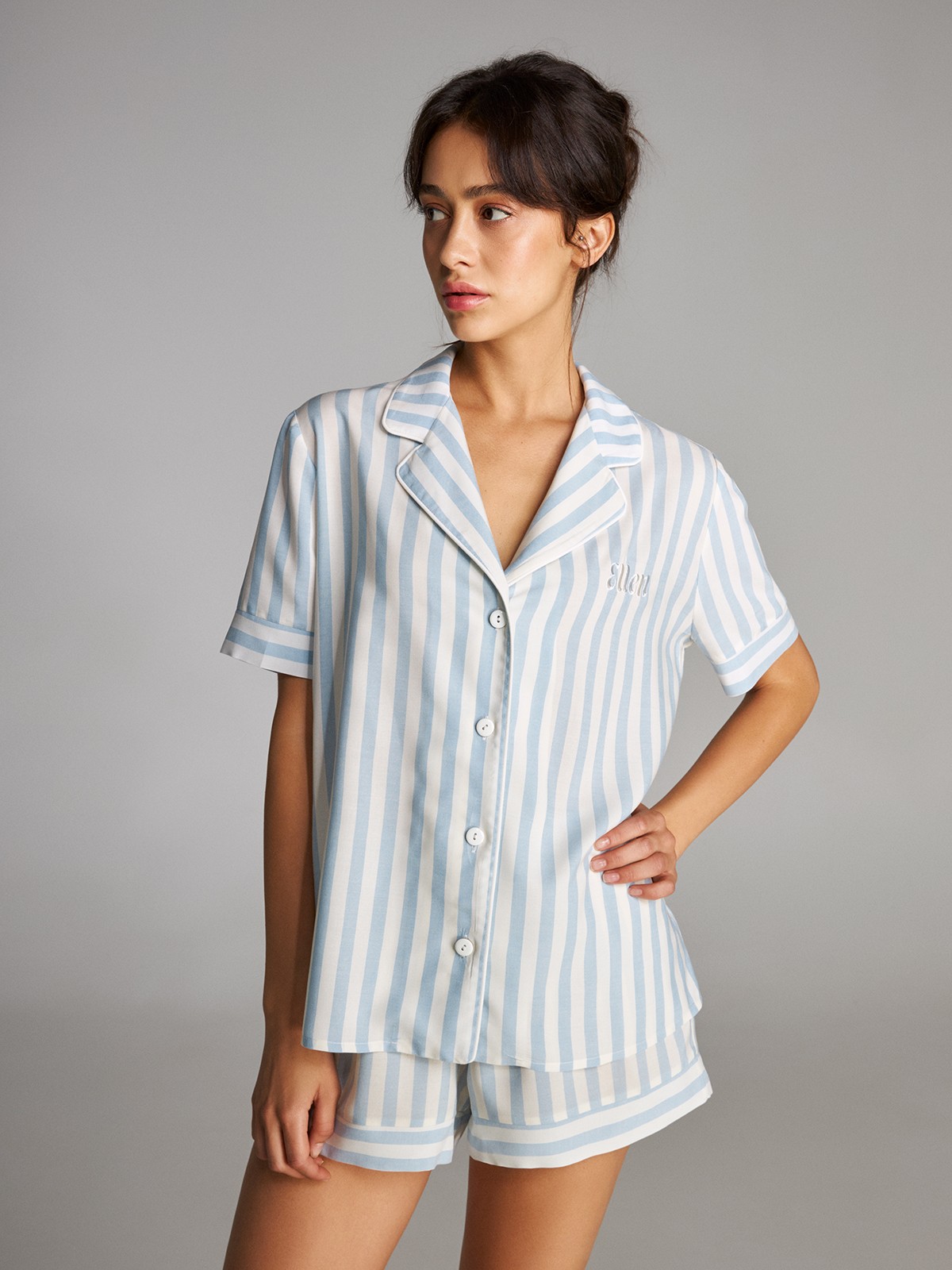 

Жіноча піжама Ellen Group у блакитну смужку XL LNP 288/001