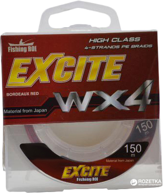 

Шнур Fishing ROI Excite WX4 150 м 0.14 мм 4.7 кг Bordeaux Red (152-01-014)