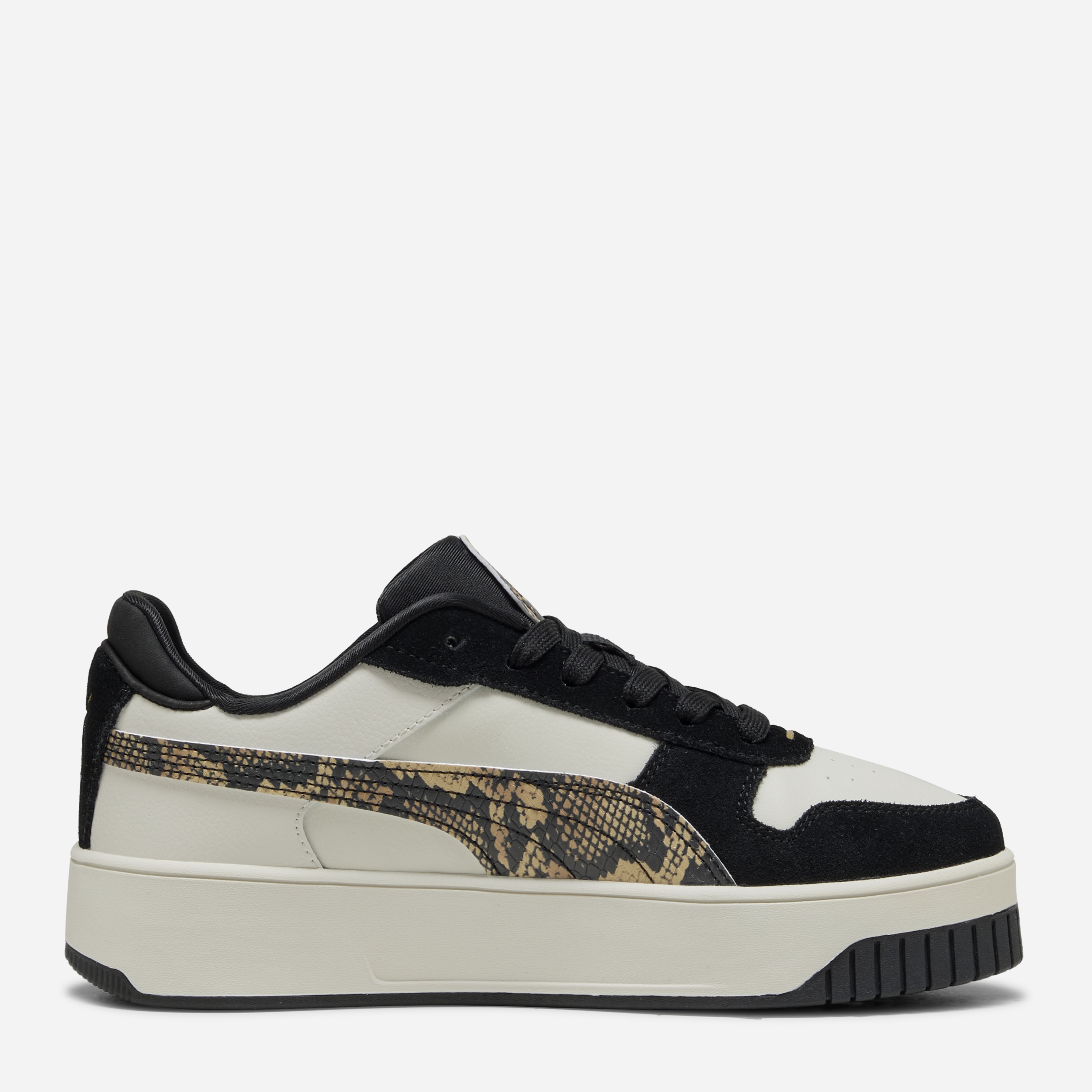 Акція на Жіночі кеди низькі Puma Carina Street Snake Chic 40161102 39 (6UK) 25 см Vapor Gray-Puma Black-Puma Gold від Rozetka