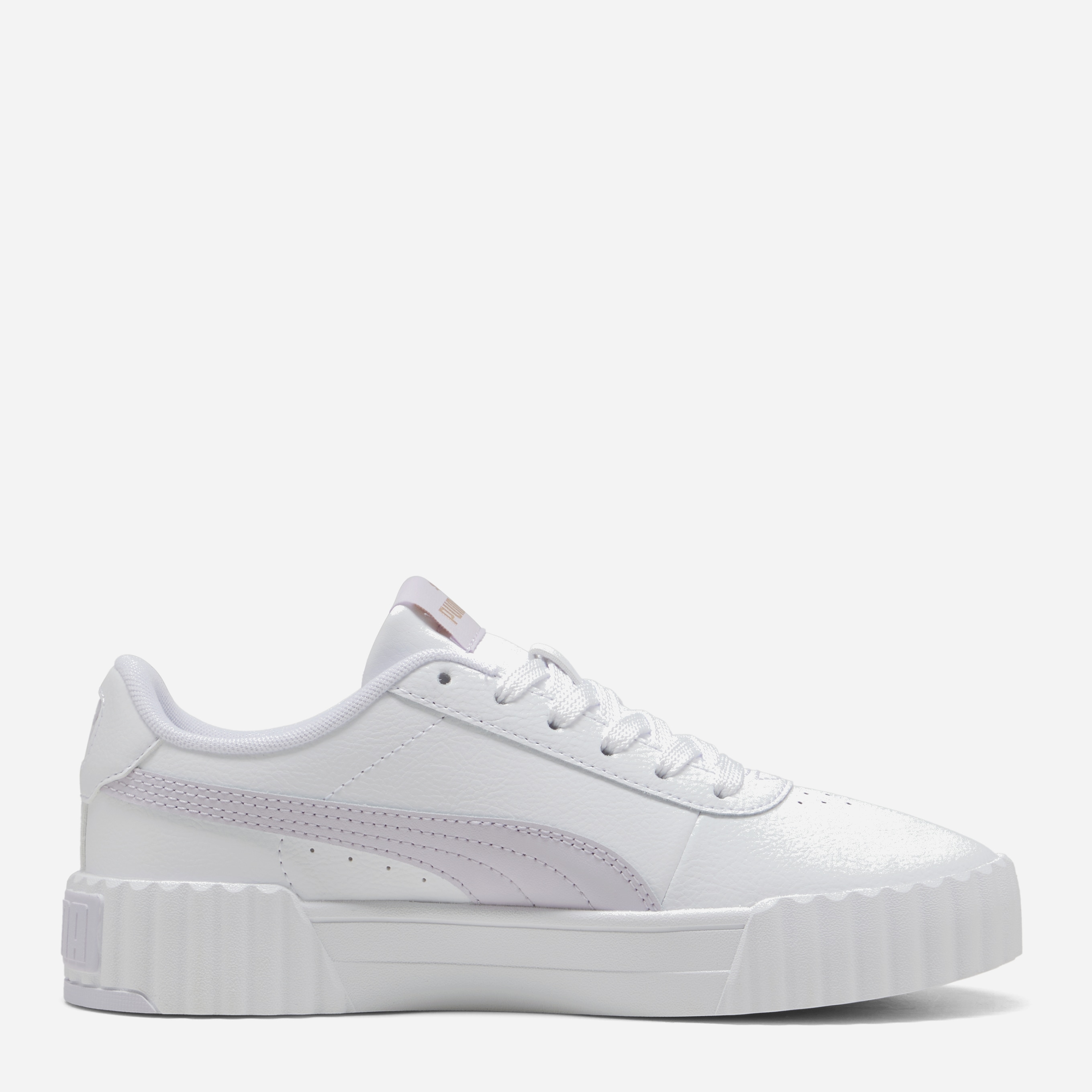 Акція на Жіночі кеди низькі Puma Carina 3.0 40036511 38 (5UK) 24 см Puma White-Lilac Frost-Puma Gold від Rozetka