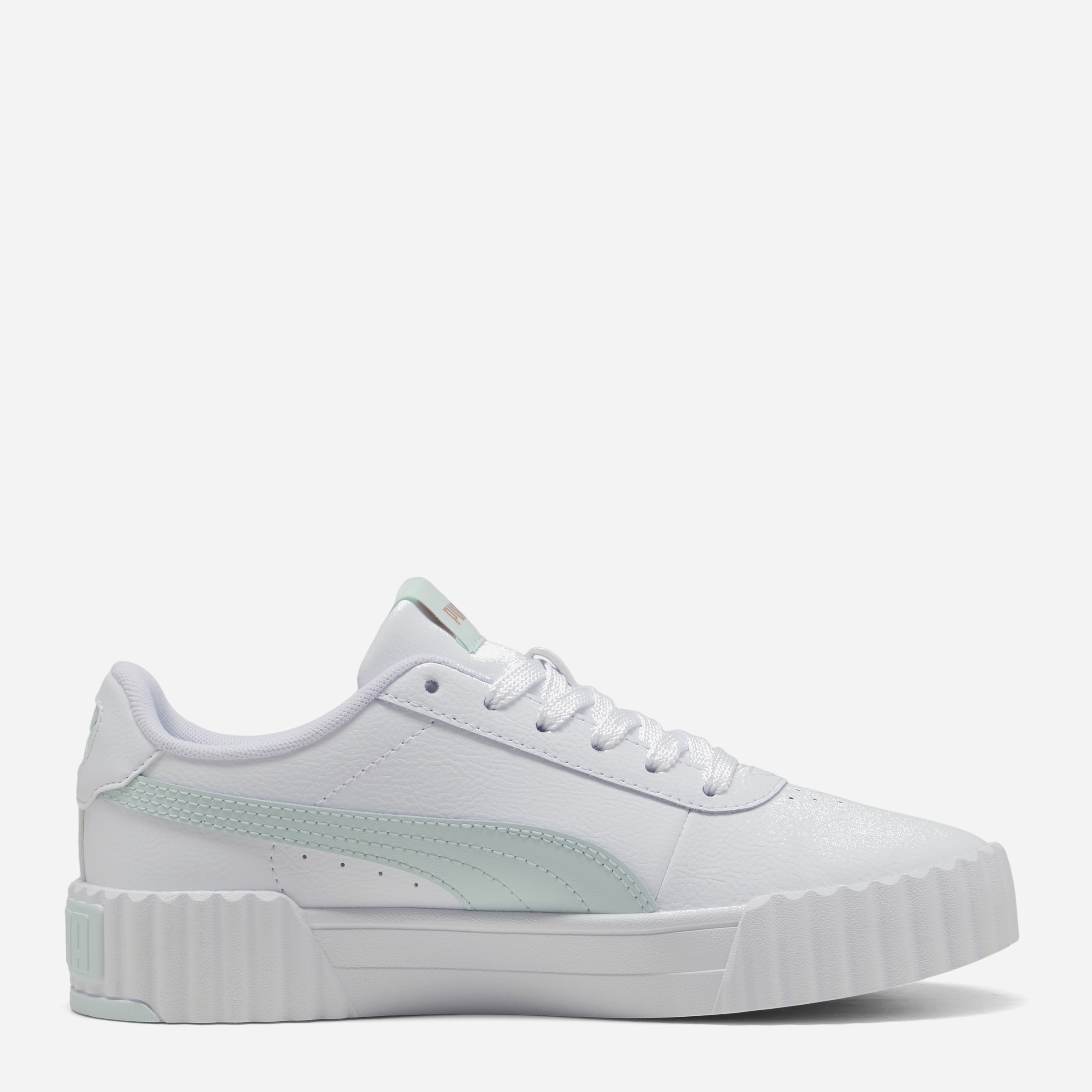 Акція на Жіночі кеди низькі Puma Carina 3.0 40036512 36 (3.5UK) 22.5 см Puma White-Peaceful Blue-Puma Gold від Rozetka