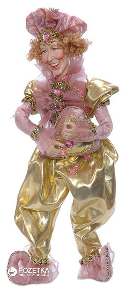 Акція на Фигурка Scorpio Кукла-шут 41 см Розово-золотистая (571118)(4824028004088) від Rozetka UA