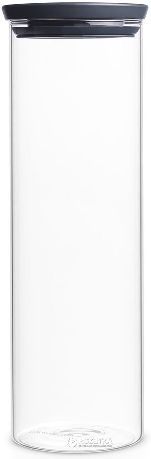 

Банка Brabantia с крышкой 1.9 л Темно-серая