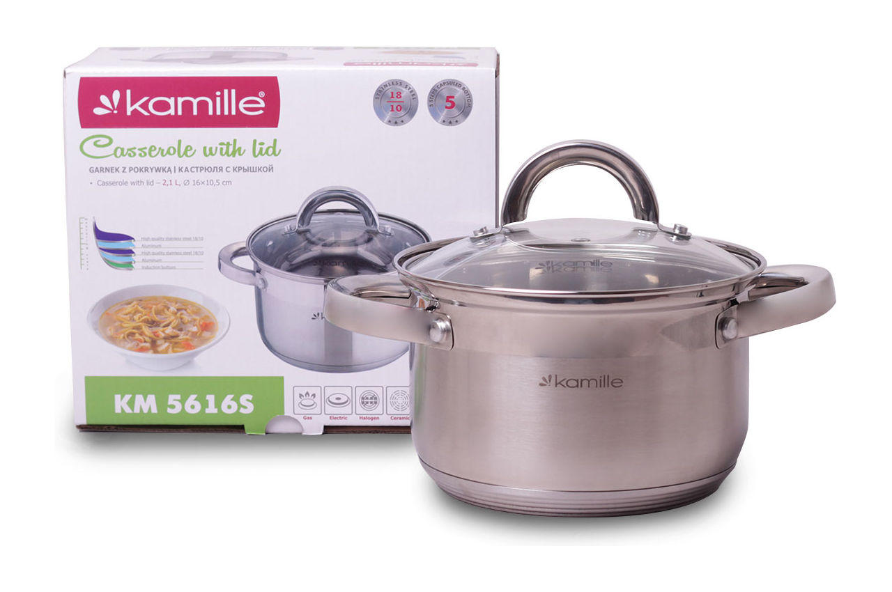 

Кастрюля нержавеющая Kamille - 160 мм x 2,1 л