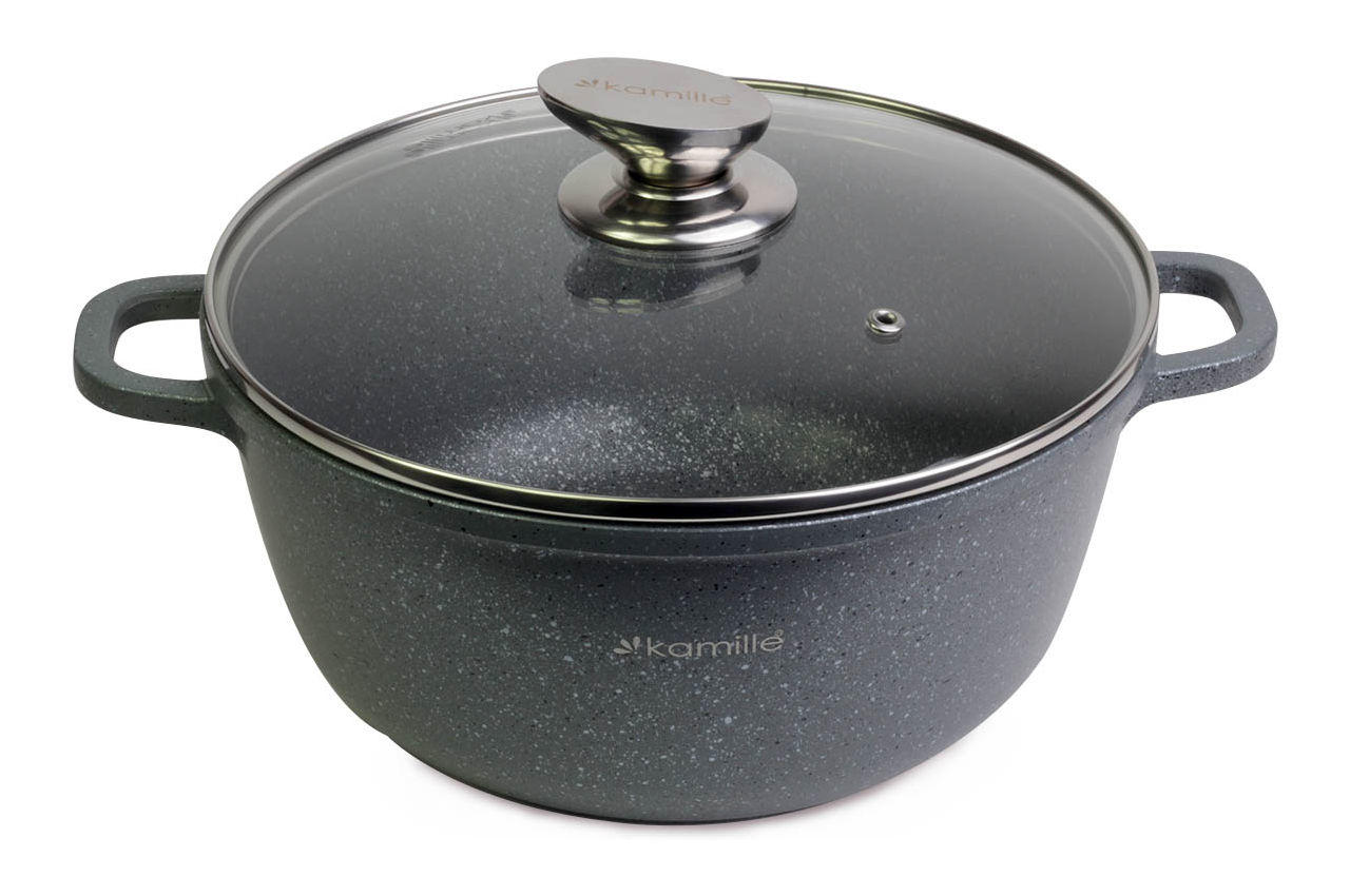 

Кастрюля антипригарная Kamille - 240 мм x 4,5 л гранит (4425)