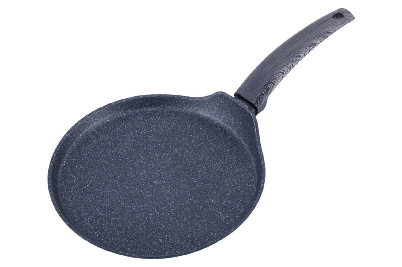

Сковорода блинная антипригарная Kamille 240 мм Black Marble (4126)