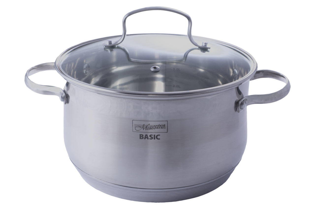 

Кастрюля нержавеющая Maestro - 220 x 5,1 л (MR-3512-22)